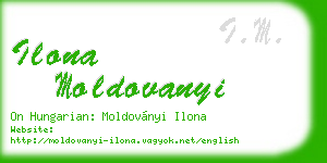 ilona moldovanyi business card
