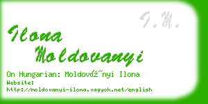 ilona moldovanyi business card